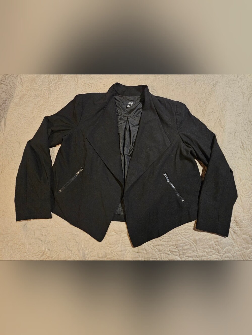 a.n.a Black Waterfall Blazer